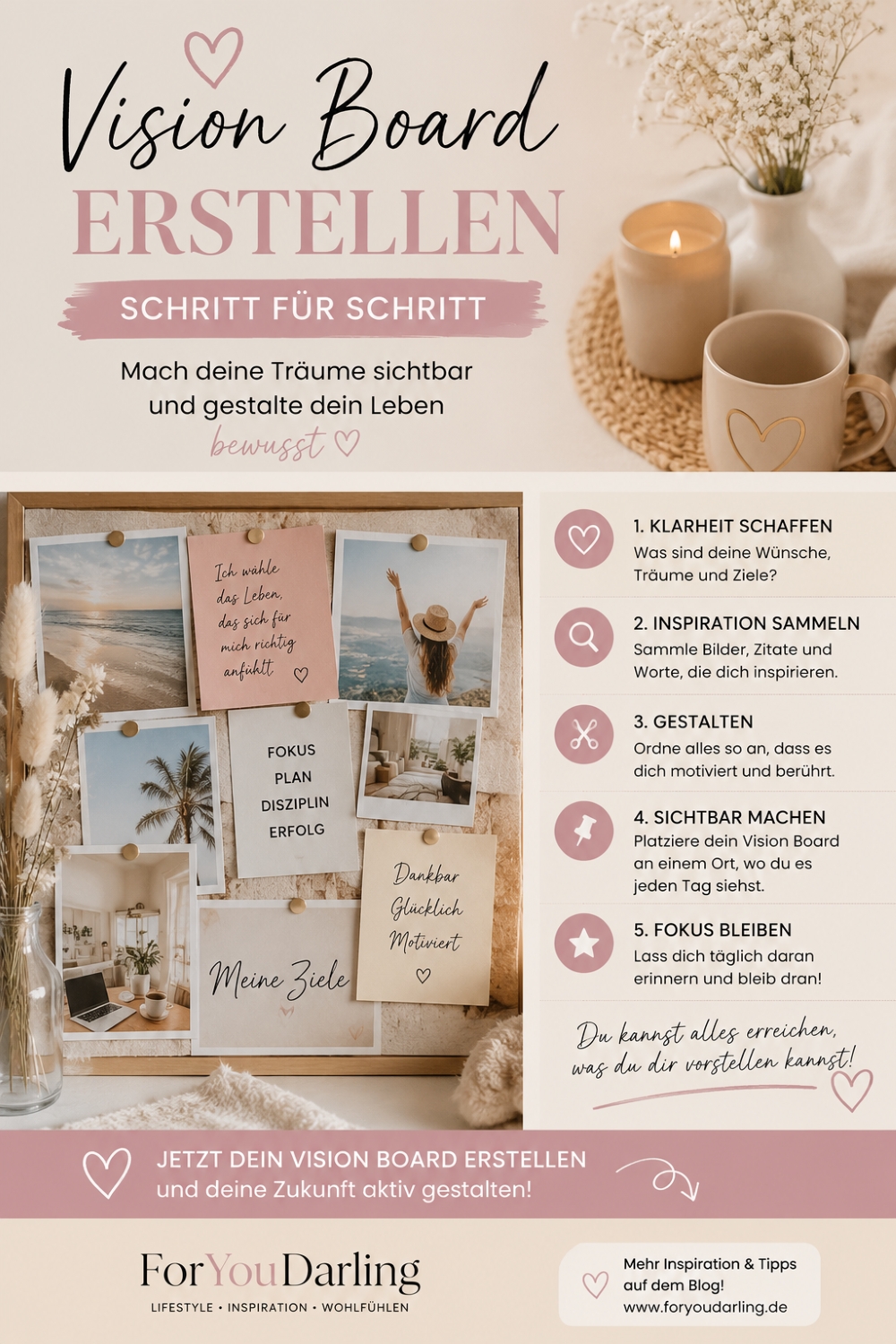 Vision Board erstellen – Schritt für Schritt zu deinen Zielen